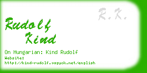 rudolf kind business card